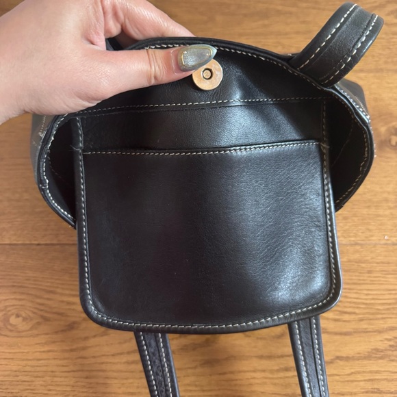 Vintage Coach Bleecker Shoulder Bucket Bag Leather Black 90\